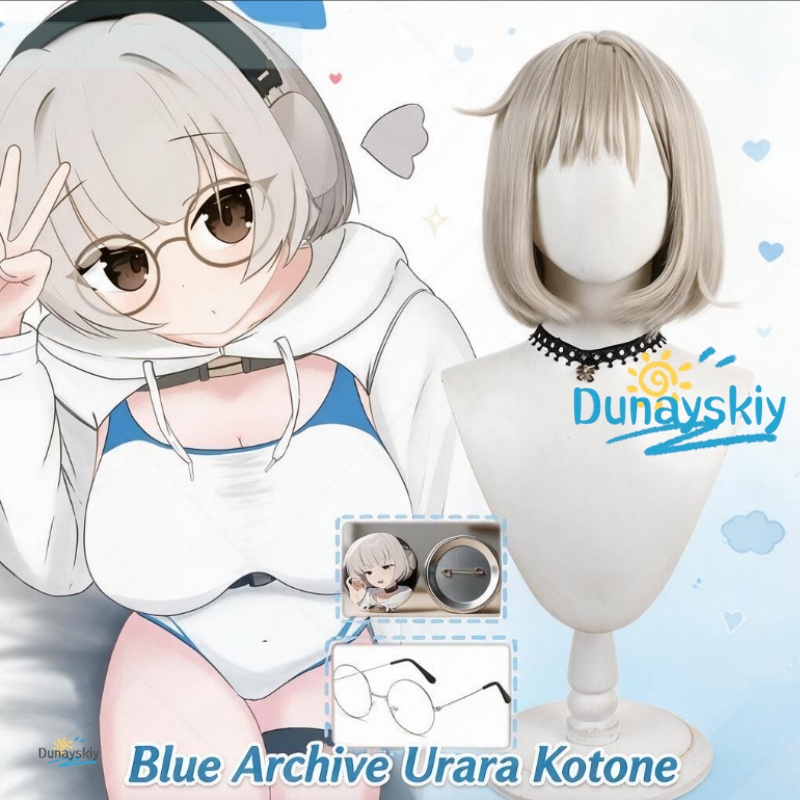 Anime Cosplay Blue Hair - Peruca de cosplay de Urara Kotone