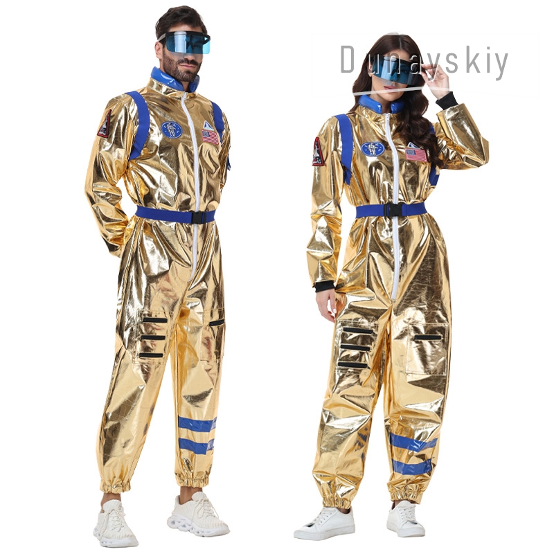 Fantasia de Astronauta Dourada - Anime Cosplay Couple avaliação e preço