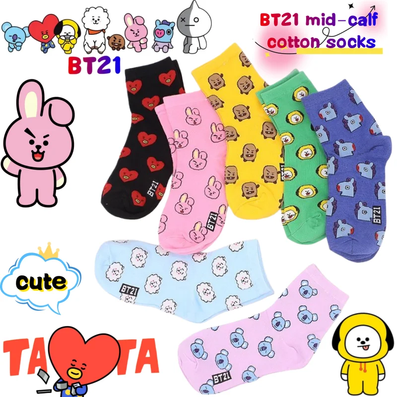 Meias de cano médio BT21 Koya  - Anime Cosplay Couple avaliação e preço