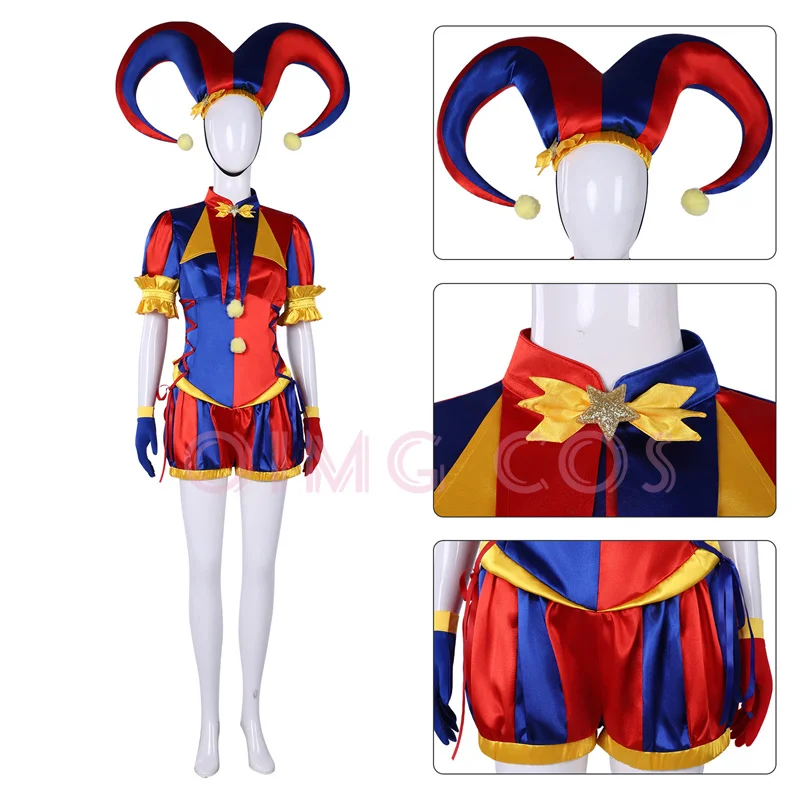 Fantasia de Cosplay Pomni do C - Anime Cosplay Jumpsuit avaliação e preço